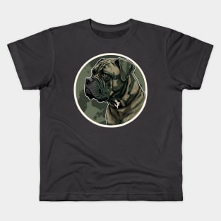 Cane Corso Camouflage Motif Kids T-Shirt